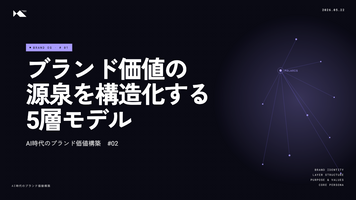 ブランド価値の源泉を構造化する - 5層モデルと不変項としてのL1【AI時代のブランド価値構築】