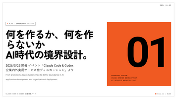 セミナーレポート#01 何を作るか、何を作らないか - AI時代の境界設計【Claude Code & Codex 実装現場ノート】