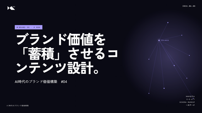 #4 ブランド価値を「蓄積」させるコンテンツ設計 - HHHモデルとE-E-A-T【AI時代のブランド価値構築】
