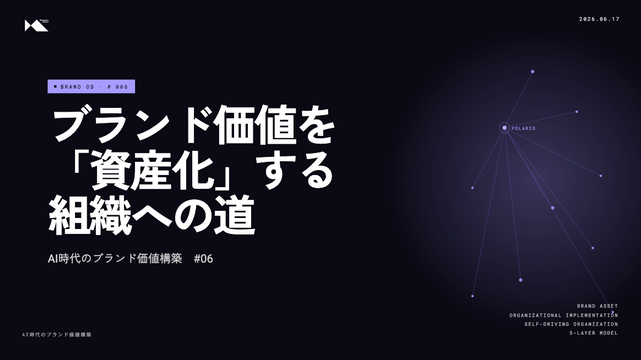#6 ブランド価値を「資産化」する組織への道 - 4フェーズと3原則【AI時代のブランド価値構築】